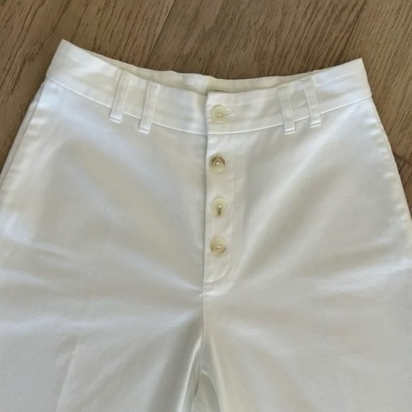 Gap x Doen White Wide Leg Pleated Trousers Size 0 - Picture 5 of 7